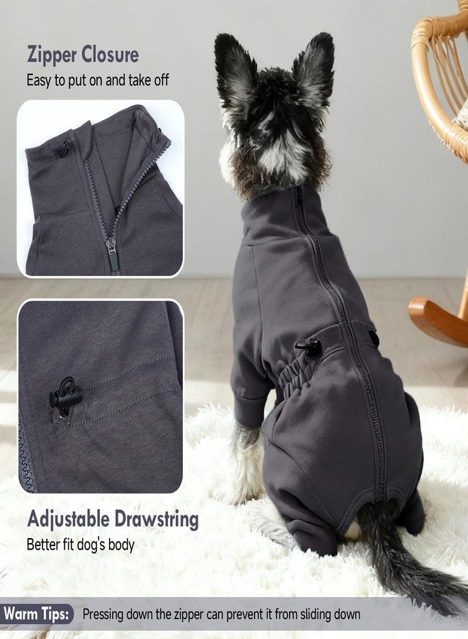 أيدوميك بدلة تعافي للكلاب من إيدوميك بعد الجراحة، بدلة جراحية للكلاب مزودة بسحاب لمنع لعق الجرح، بيجاما للكلاب بأكمام طويلة، بدلات قابلة للتعديل للحد من تساقط شعر الحيوانات الأليفة، بديل للطوق المخروطي للكلاب - Image 2